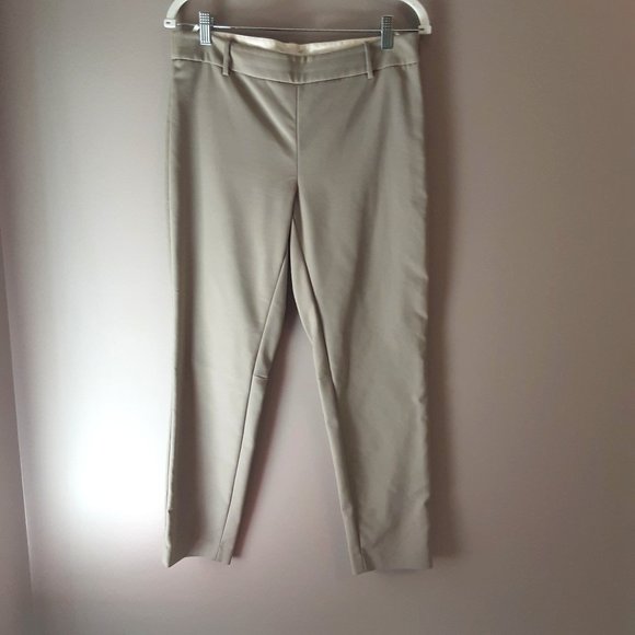 Aritzia Babaton Tan Beige Mid-Rise Side Zip Pants Size 10 - Picture 2 of 14